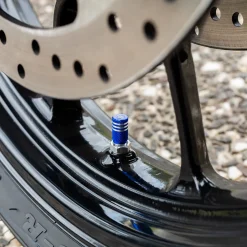 Round Blue Ml - Motorcycle Valve Caps^Moto Loot Outlet