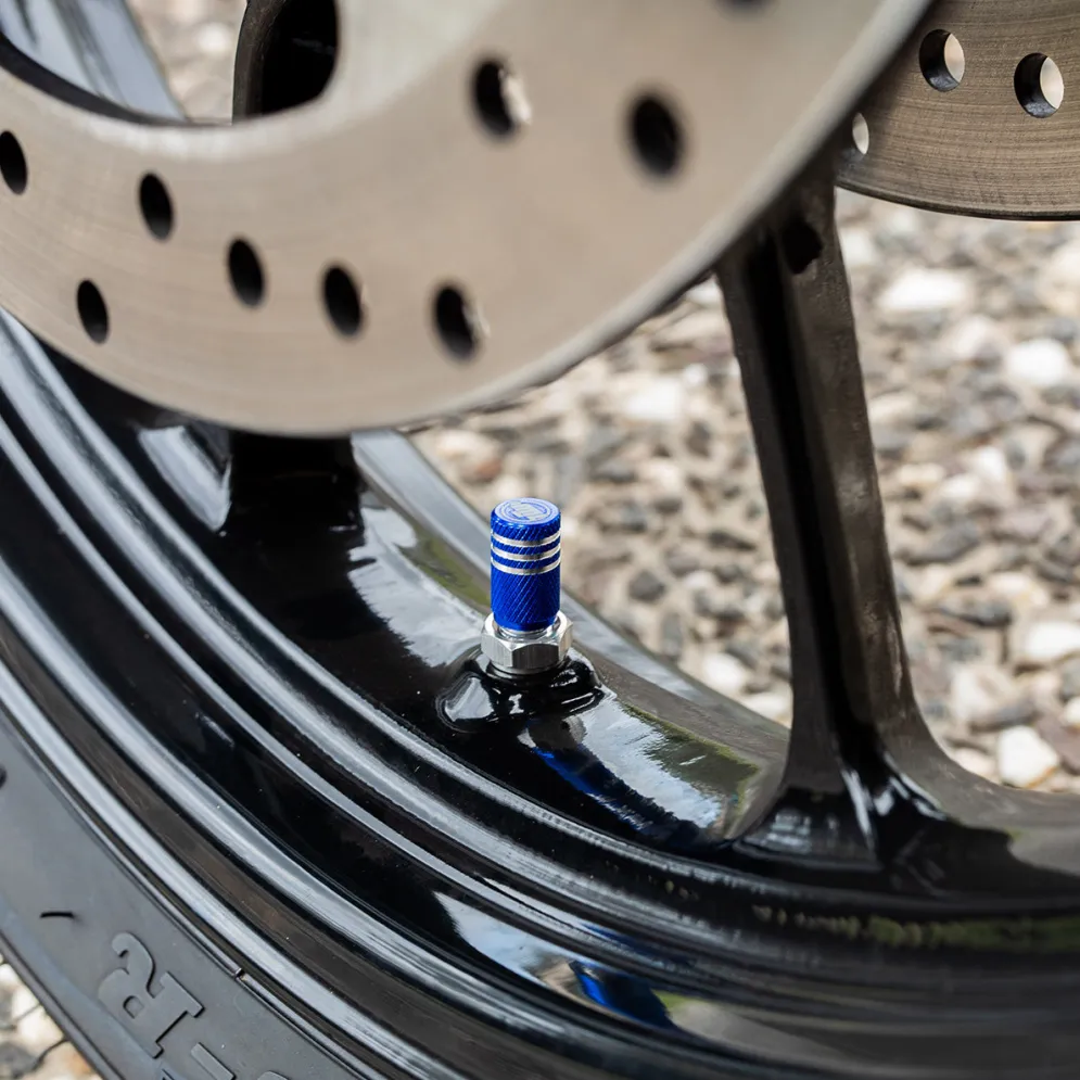 Round Blue Ml - Motorcycle Valve Caps^Moto Loot Outlet