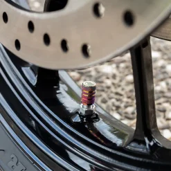 Round Oil Slick - Motorcycle Valve Caps^Moto Loot Clearance