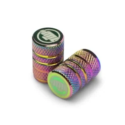 Round Oil Slick - Motorcycle Valve Caps^Moto Loot Clearance