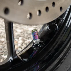 Round Oil Slick - Motorcycle Valve Caps^Moto Loot Clearance