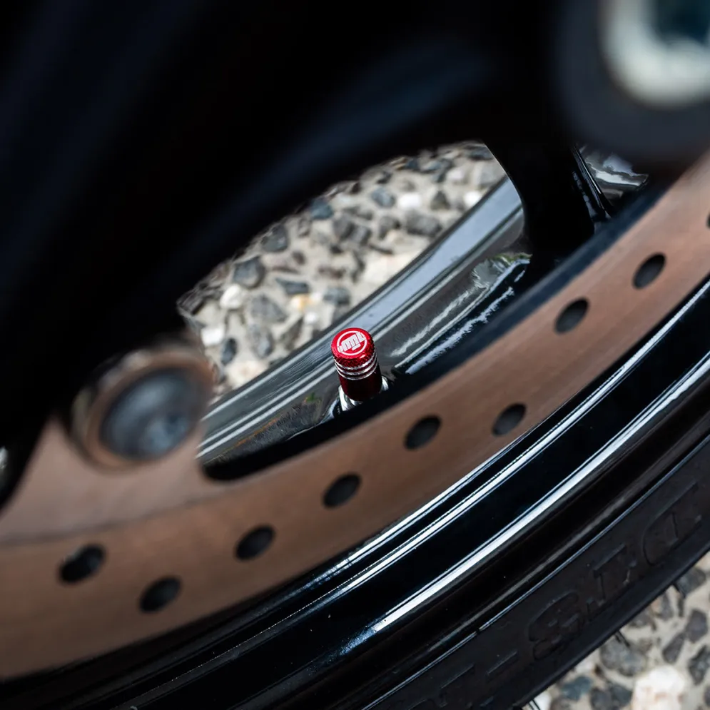 Round Red Ml - Motorcycle Valve Caps^Moto Loot Online