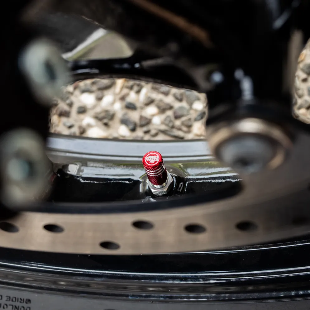Round Red Ml - Motorcycle Valve Caps^Moto Loot Online