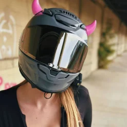 Small Horns Pink - Motorcycle Helmet Accessory^Moto Loot Sale