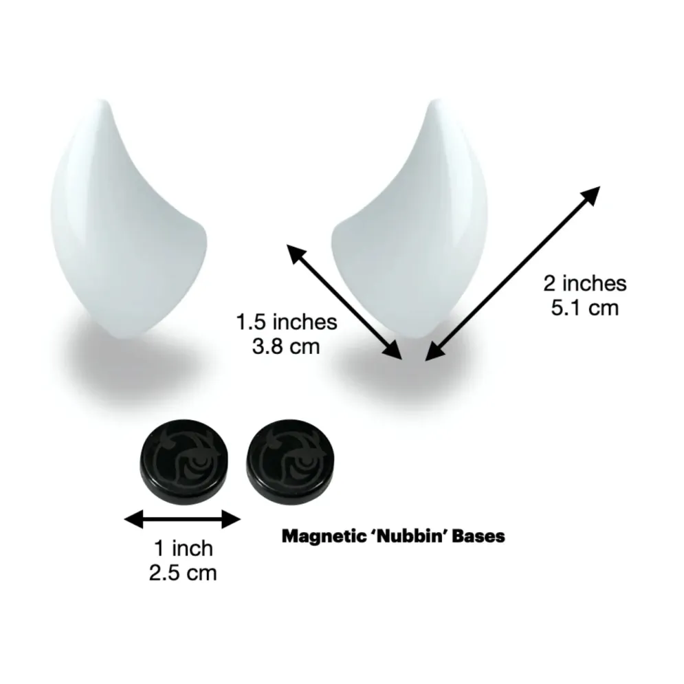 Small Horns White - Motorcycle Helmet Accessory^Moto Loot Hot