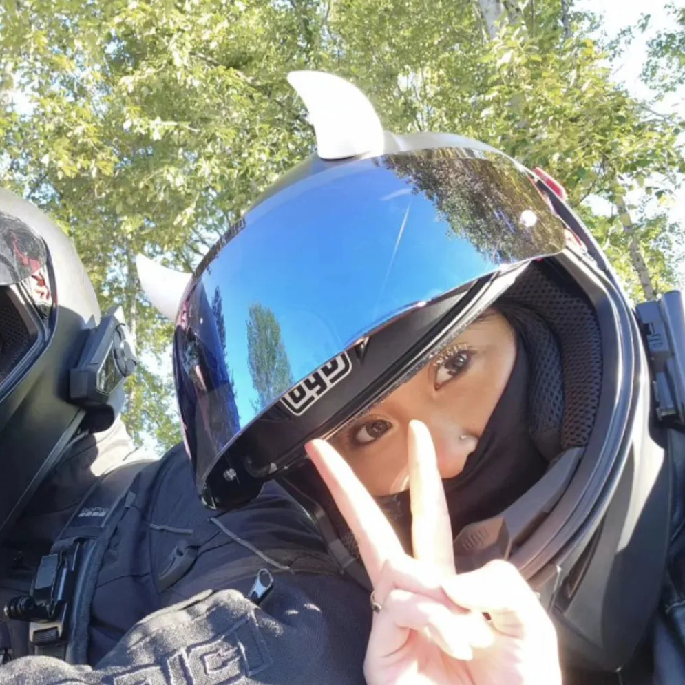 Small Horns White - Motorcycle Helmet Accessory^Moto Loot Hot