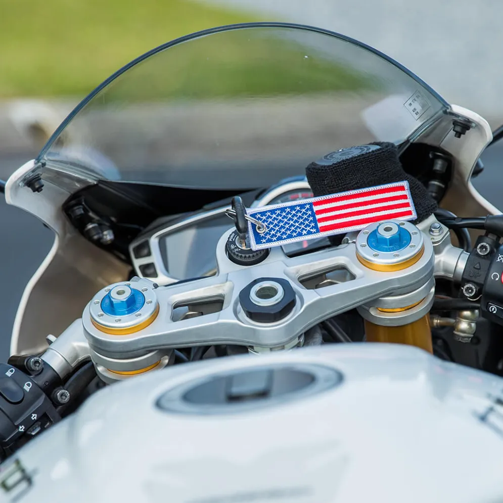 United States Of America Flag - Motorcycle Keychain^Moto Loot New