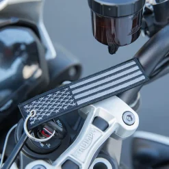 Usa Flag Blackout - Motorcycle Keychain^Moto Loot New