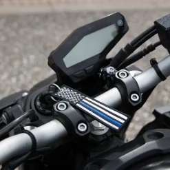 Usa Flag Thin Blue Line - Motorcycle Keychain^Moto Loot