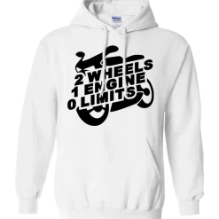 2 Wheels 1 Engine 0 Limits Hoodie^CustomCat Clearance
