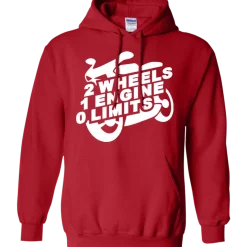 2 Wheels 1 Engine 0 Limits Hoodie^CustomCat Clearance