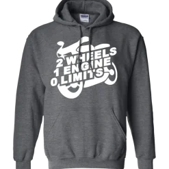 2 Wheels 1 Engine 0 Limits Hoodie^CustomCat Clearance