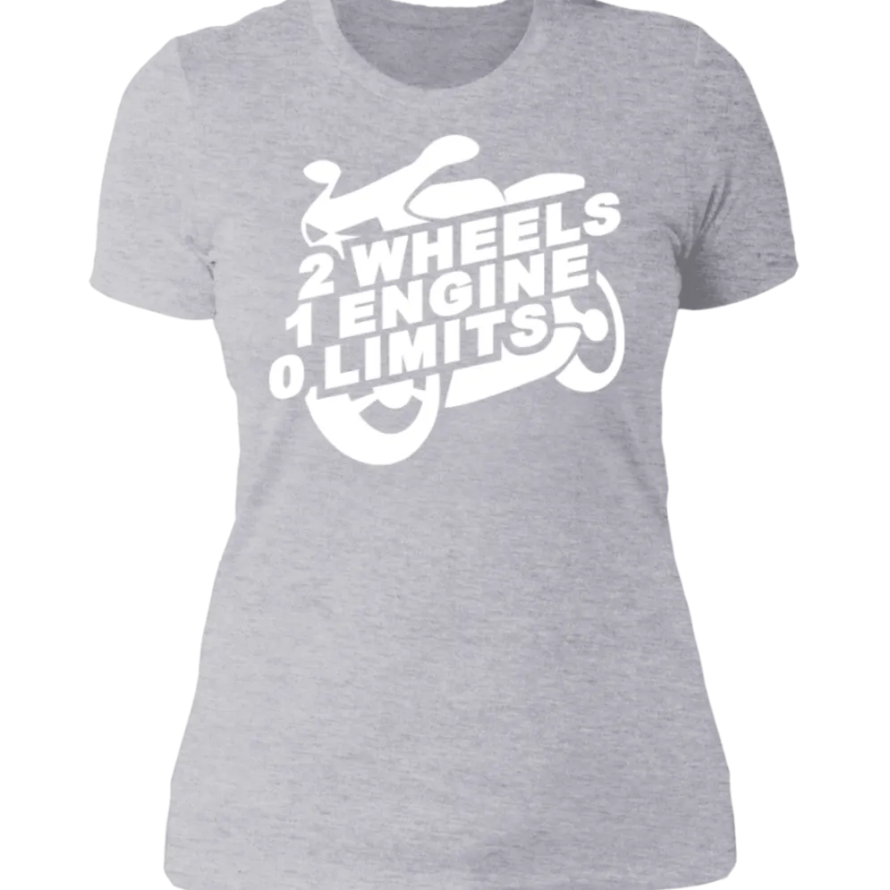 2 WHEELS 1 ENGINE 0 LIMITS LADIES T-SHIRT^CustomCat New