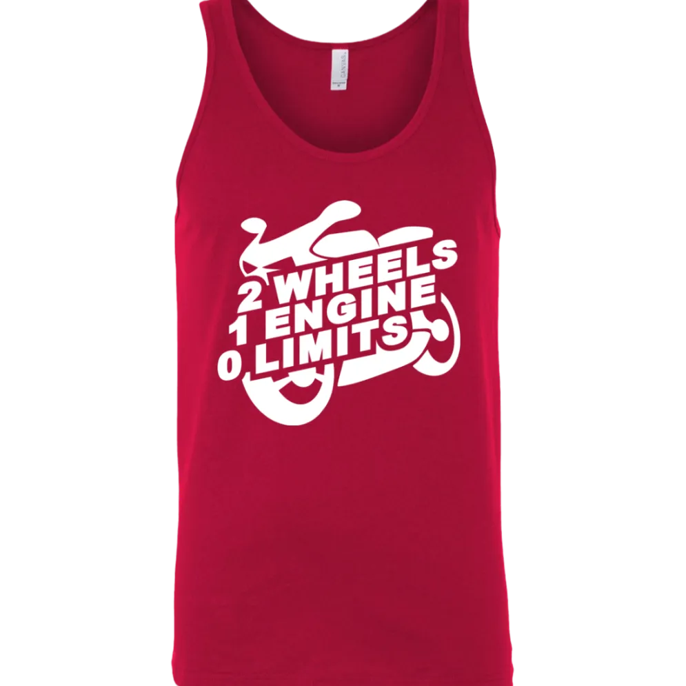 2 Wheels 1 Engine 0 Limits Tank Top^CustomCat Outlet
