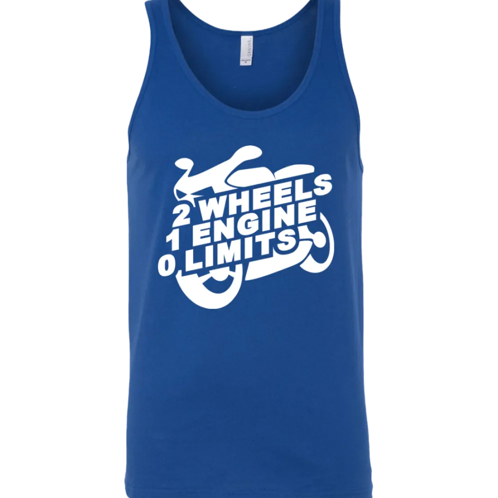 2 Wheels 1 Engine 0 Limits Tank Top^CustomCat Outlet