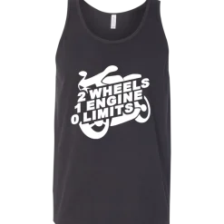 2 Wheels 1 Engine 0 Limits Tank Top^CustomCat Outlet